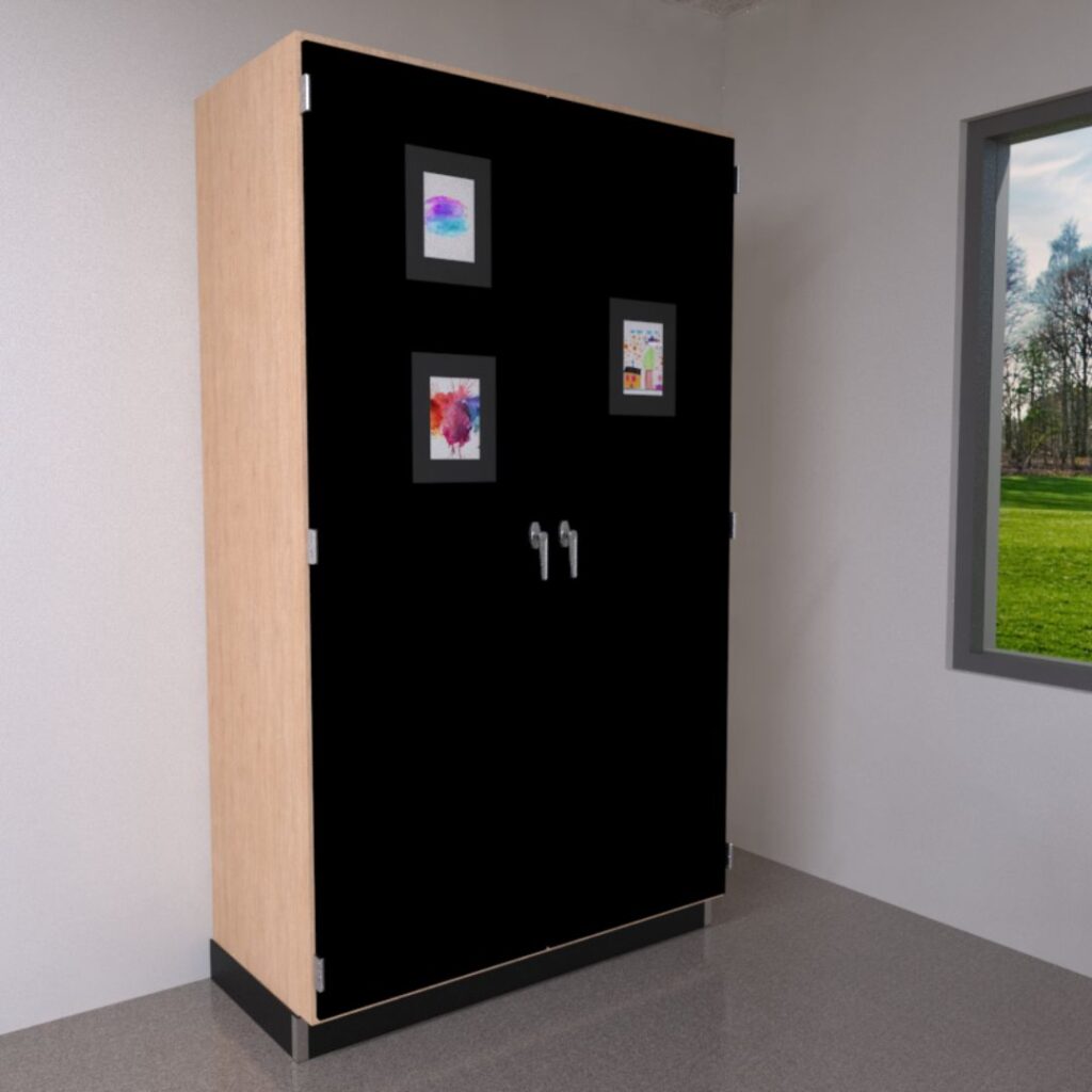 perspective canvas door display cabinet