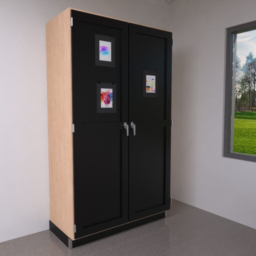 perspective canvas door display cabinet