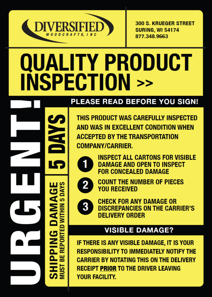 quality product inspection label